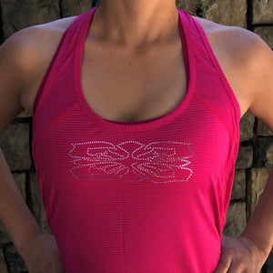 Allure Singlete Tank (Pink Rose/Small Silver & Red Intertwine)