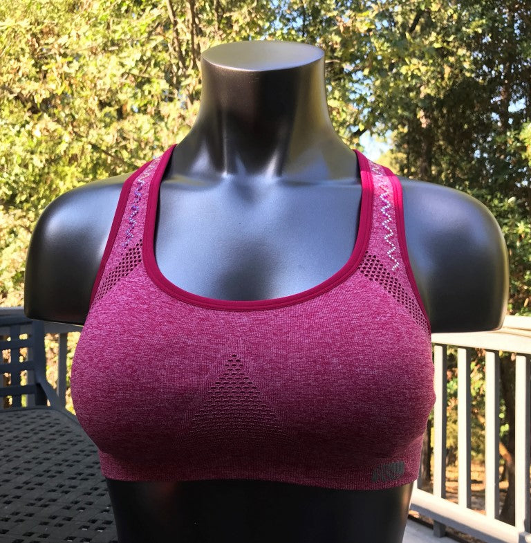 Seamless Mesh Sports Bra (Silver & Red Intertwine) – Embellish Me Beautiful